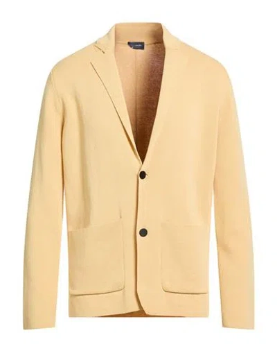 Drumohr Man Blazer Apricot Size 40 Cotton In Orange