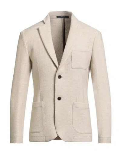 Drumohr Man Blazer Beige Size 38 Cashmere, Virgin Wool In Neutral