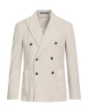 Drumohr Man Blazer Beige Size 42 Cotton, Elastane In Neutral