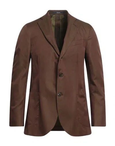 Drumohr Man Blazer Brown Size 38 Cotton