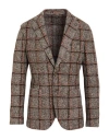Drumohr Man Blazer Dark Brown Size 40 Acrylic, Cotton, Polyester, Virgin Wool In Brown