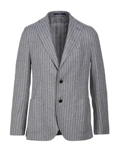 Drumohr Man Blazer Grey Size 36 Virgin Wool, Polyamide In Gray