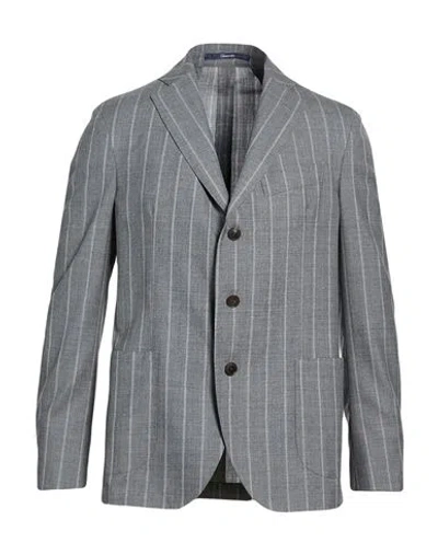 Drumohr Man Blazer Grey Size 38 Virgin Wool In Gray