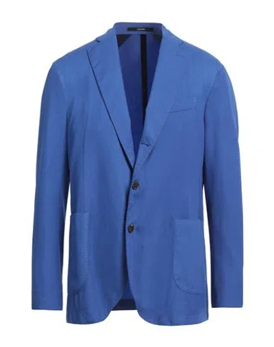 Drumohr Man Blazer Light Blue Size 38 Virgin Wool