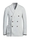 Drumohr Man Blazer Light Grey Size 44 Cotton