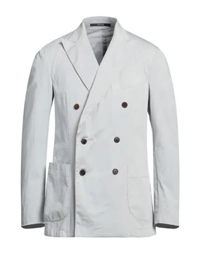 Drumohr Man Blazer Light Grey Size 44 Cotton In Grey