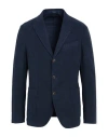 Drumohr Man Blazer Navy Size 38 Cotton, Cashmere In Blue