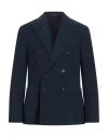 Drumohr Man Blazer Navy Size 46 Cotton, Elastane In Blue