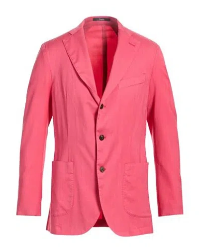 Drumohr Man Blazer Salmon Pink Size 38 Virgin Wool