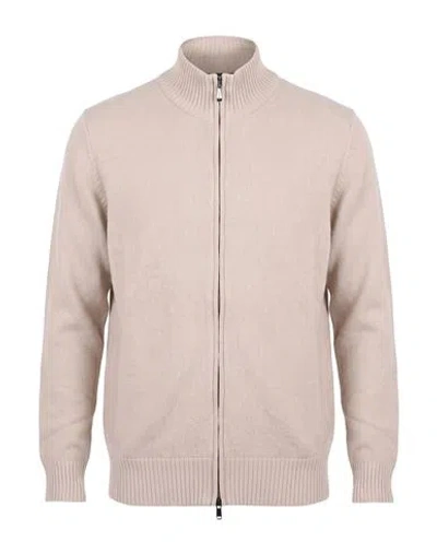 Drumohr Man Cardigan Beige Size 36 Merino Wool