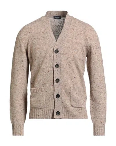 Drumohr Man Cardigan Beige Size 40 Virgin Wool, Cashmere, Polyamide In Neutral