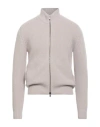Drumohr Man Cardigan Beige Size 46 Merino Wool In Neutral