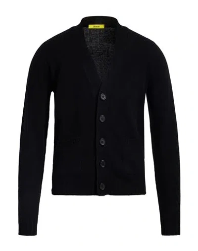 DRUMOHR DRUMOHR MAN CARDIGAN BLACK SIZE 40 LAMBSWOOL
