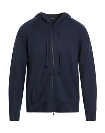 Drumohr Man Cardigan Blue Size 42 Merino Wool