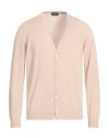 Drumohr Man Cardigan Blush Size 40 Cotton In Pink