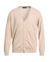 Drumohr Man Cardigan Blush Size 44 Cotton In Pink