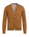 Drumohr Man Cardigan Brown Size 40 Cotton