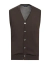 Drumohr Man Cardigan Brown Size 40 Cotton