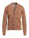 Drumohr Man Cardigan Camel Size 44 Lambswool