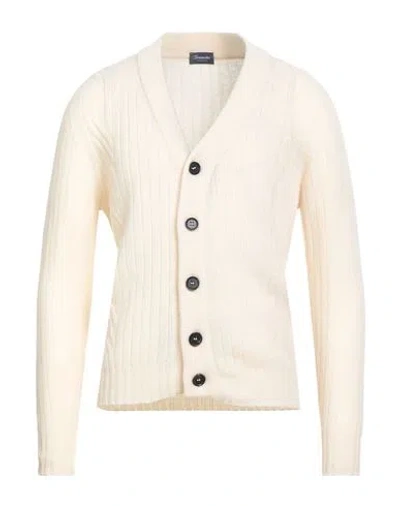 DRUMOHR DRUMOHR MAN CARDIGAN CREAM SIZE 40 LAMBSWOOL