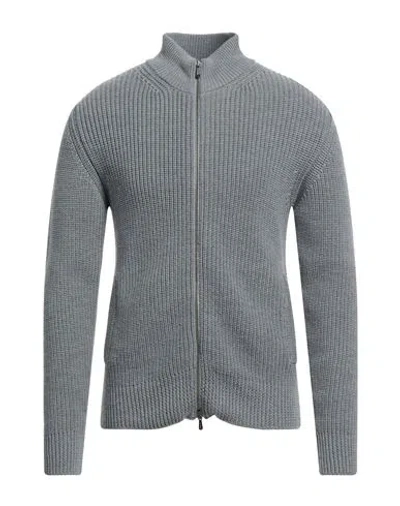 Drumohr Man Cardigan Grey Size 42 Merino Wool