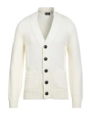 Drumohr Man Cardigan Ivory Size 42 Merino Wool In White