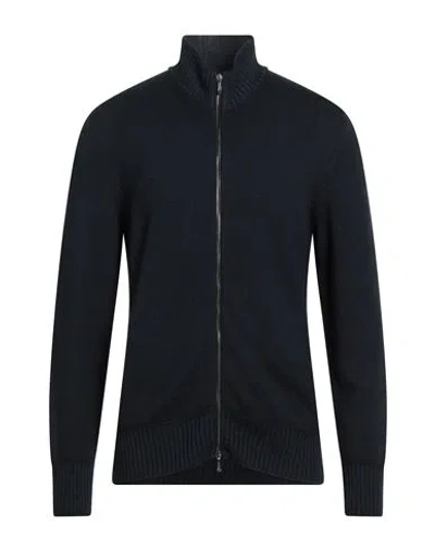 Drumohr Man Cardigan Midnight Blue Size 40 Merino Wool
