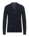 Drumohr Man Cardigan Midnight Blue Size 44 Cashmere, Wool In Blue