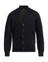 Drumohr Man Cardigan Midnight Blue Size 46 Merino Wool