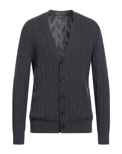 Drumohr Man Cardigan Slate Blue Size 44 Lambswool