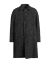 Drumohr Man Coat Black Size 38 Virgin Wool, Mohair Wool, Alpaca Wool, Polyamide In Black