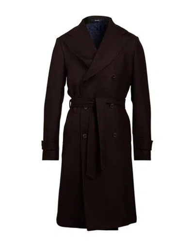 Drumohr Man Coat Dark Brown Size 36 Virgin Wool