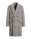 Drumohr Man Coat Grey Size 42 Cashmere In Gray