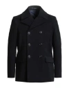 Drumohr Man Coat Midnight Blue Size 42 Cotton