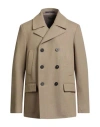 Drumohr Man Coat Sand Size 44 Wool, Polyamide In Neutral