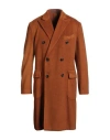 Drumohr Man Coat Tan Size 38 Cashmere In Brown