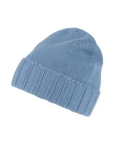 Drumohr Man Hat Azure Size Onesize Cashmere In Blue