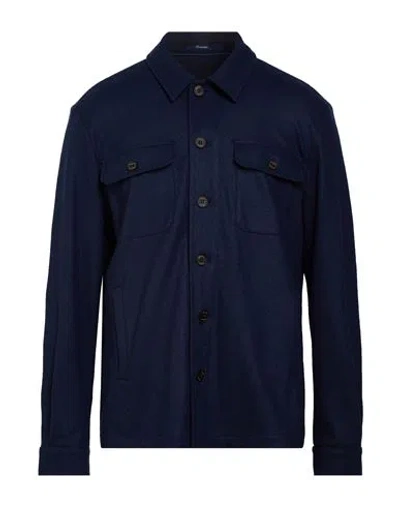 Drumohr Man Jacket Blue Size 40 Wool, Cashmere