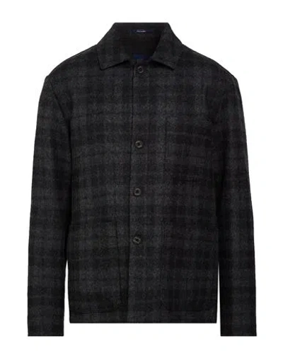 Drumohr Man Jacket Charcoal Size 38 Virgin Wool In Yellow