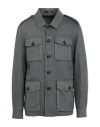 Drumohr Man Jacket Charcoal Size 44 Virgin Wool, Polyester In Gray
