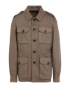 Drumohr Man Jacket Dark Brown Size 44 Virgin Wool, Polyester In Brown