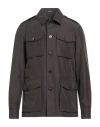 Drumohr Man Jacket Dark Brown Size 46 Polyester