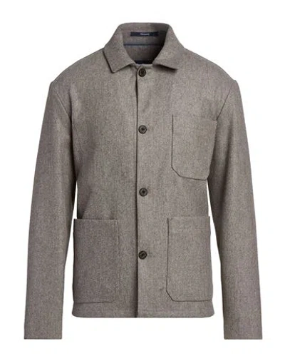 Drumohr Man Jacket Grey Size 36 Virgin Wool