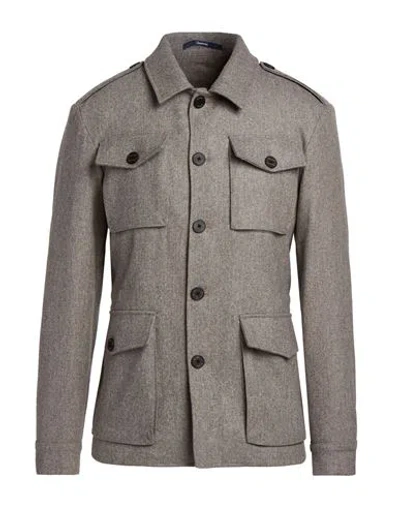 Drumohr Man Jacket Grey Size 36 Virgin Wool