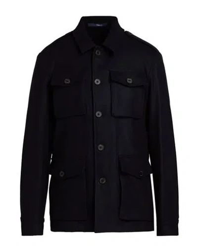 Drumohr Man Jacket Midnight Blue Size 38 Virgin Wool