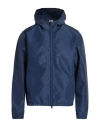 Drumohr Man Jacket Navy Size 3xl Polyester In Blue