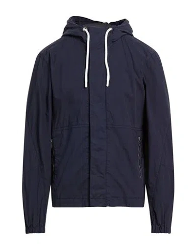 Drumohr Man Jacket Navy Size 46 Cotton In Blue