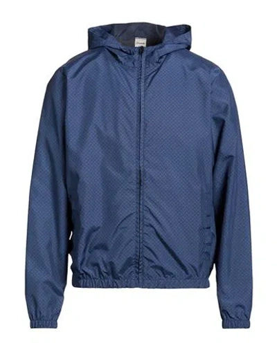 Drumohr Man Jacket Slate Blue Size Xxl Polyester