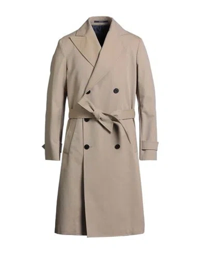 Drumohr Man Overcoat & Trench Coat Beige Size 44 Cotton, Polyamide In Brown