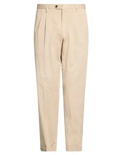 Drumohr Man Pants Beige Size 36 Cotton, Elastane In Neutral